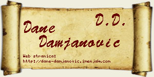 Dane Damjanović vizit kartica